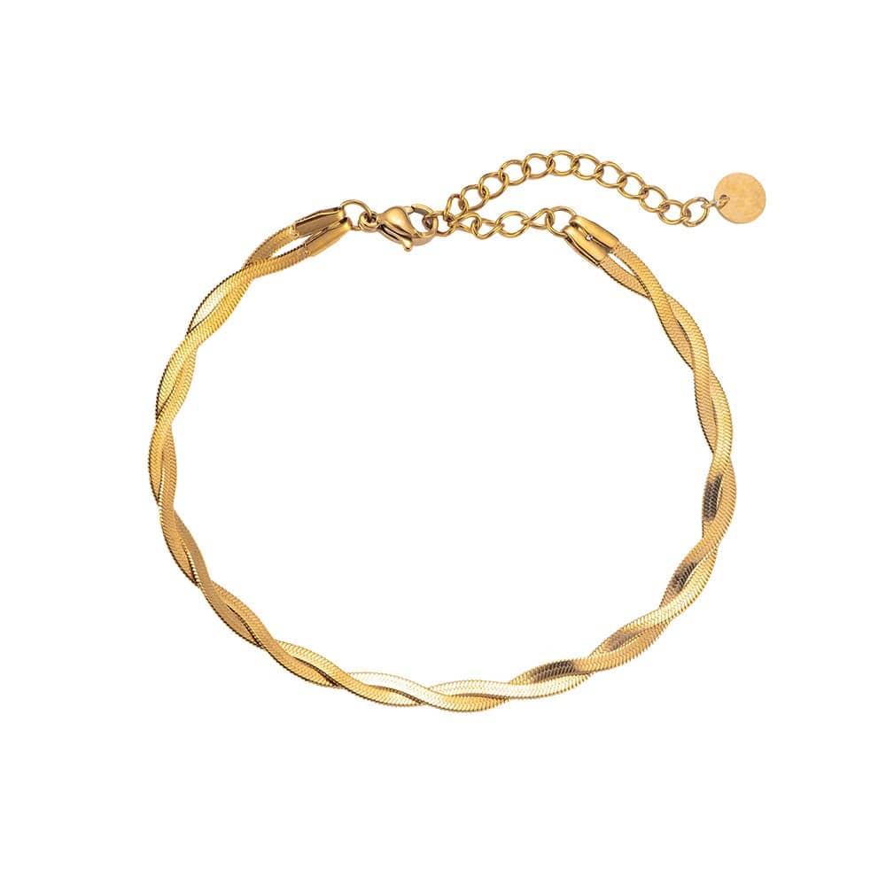 Twisted Snake Bracelet wn-der goud 