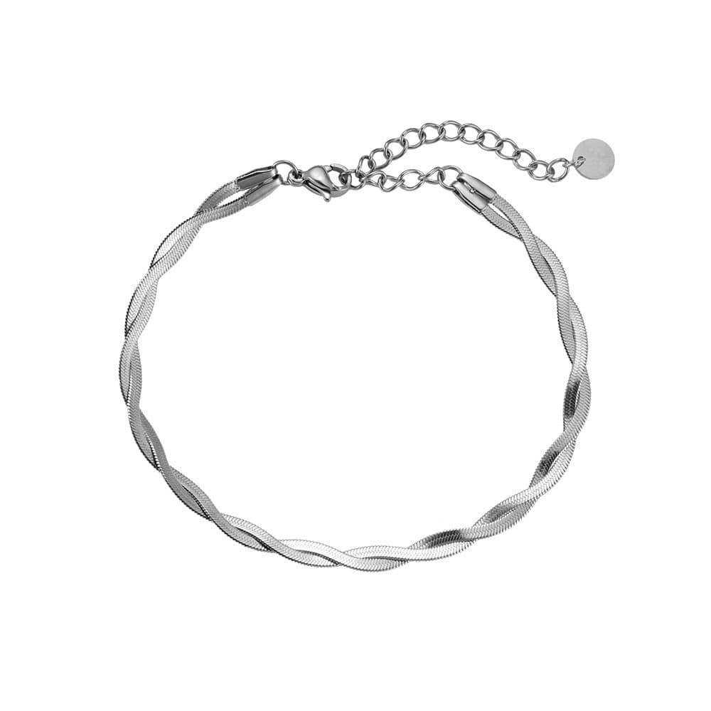 Twisted Snake Bracelet wn-der zilver 