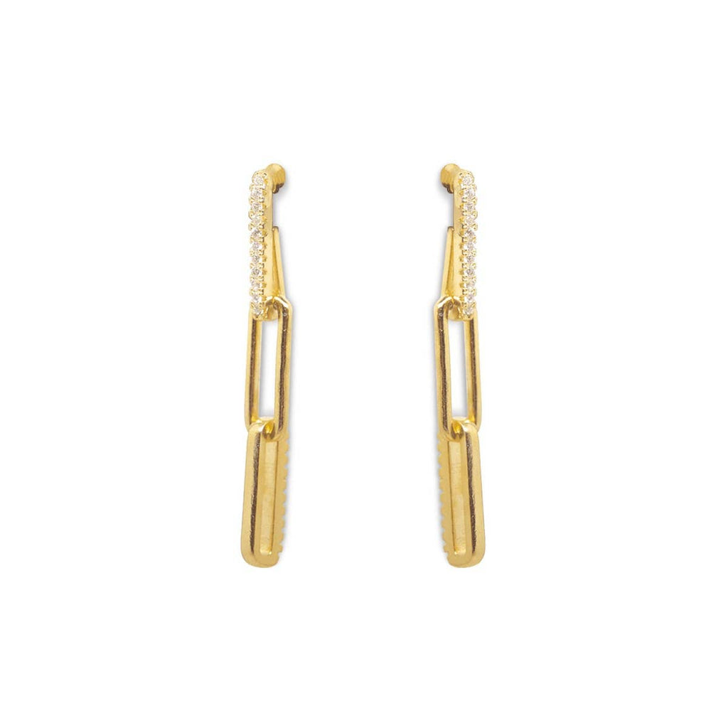 Zirconia Chain Earrings Earrings wn-der 